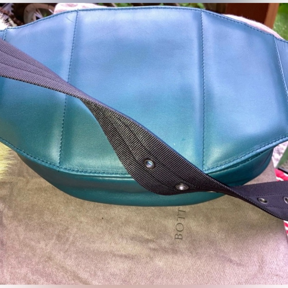 BNWT! Teal Leather Authentic Bottega Veneta Intrecciato Belt Bag - Picture 6 of 9